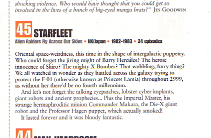 SFX Star Fleet article, April 1999, Issue 50